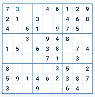 Sudoku board in the Glow Light theme