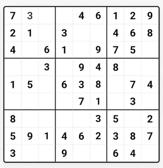 Sudoku board in the Monochrome theme