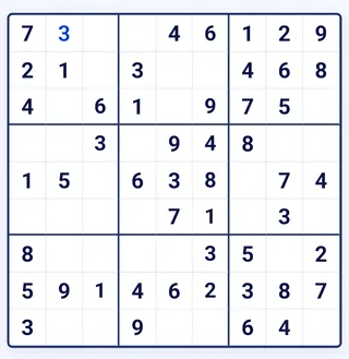 Sudoku board in the Super Sudoku theme
